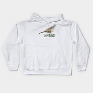 Zebra Dove, Barred Ground Dove Kids Hoodie